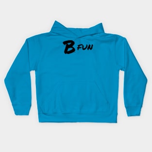 B Fun, black Kids Hoodie